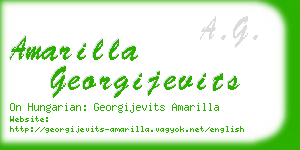 amarilla georgijevits business card